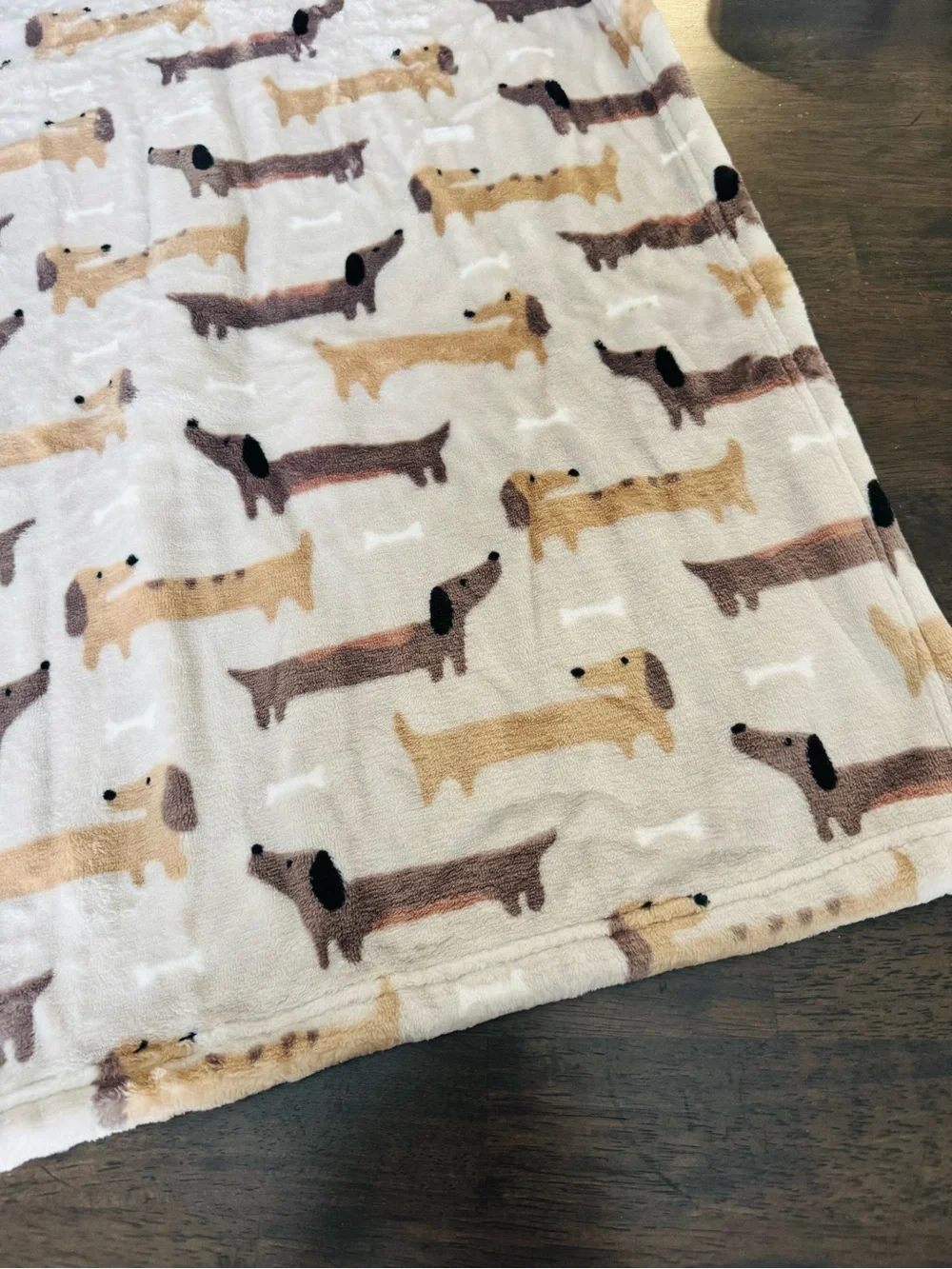 Dachshund Dog Print Plush Pet Throw Blanket
